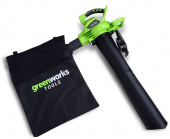 Воздуходув-Садовый Пылесос аккумуляторный Greenworks GD40BV, 40V, бесщеточный, без АКБ и ЗУ
