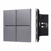 Arlight INTELLIGENTIGHT Кнопочная панель KNX-304-23-IN Grey (BUS, Frameless) (IP20 Металл, 2 года)