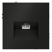 Розетка компьютерная 1-м СП S70 RJ45 кат.6 механизм черн. матов. Voltum VLS060108