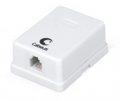 Розетка телефонная 1-м ОП WS-6P4C-TEL-1 RJ12 (6P4C) бел. Cabeus 7483c