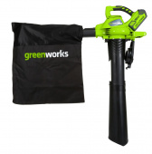 Воздуходув-Садовый Пылесос аккумуляторный Greenworks GD40BVK4, 40V, бесщеточный, с 1хАКБ 4 А.ч и ЗУ