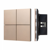 Arlight INTELLIGENTIGHT Кнопочная панель KNX-304-23-IN Champagne (BUS, Frameless) (IP20 Металл, 2 года)