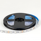 Лента светодиодная 12В 14.4Вт/м RGB smd5050 60д/м IP20 подложка 10мм (уп.5м) OGM LSE-271