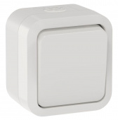 Выключатель кнопочный 1-кл. ОП TORS TS310 10А IP55 бел. IEK TS-V14-0-10-55-K01