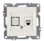 Розетка телефонная 1вых. СП 1мод. LAVIN/KAREN RJ45 кат.3 механизм бел. ARVIA 50 01 1000 221
