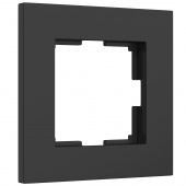 Рамка из поликарбоната на 1 пост Slab черный софт W0012908