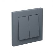 Выключатель 2-кл. СП AtlasDesign 10А IP20 (сх. 5) 10AX в сборе грифель SE ATN000752