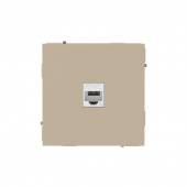 Розетка компьютерная 1-м KANT RJ45 кат.5E без шторки ванильн. марципан DKC 7015663