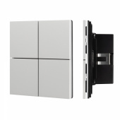 Arlight INTELLIGENTIGHT Кнопочная панель KNX-304-23-IN Silver (BUS, Frameless) (IP20 Металл, 2 года)