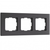 Рамка из стекла на 3 поста Senso черный soft-touch W0033108