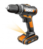 Дрель-шуруповерт аккумуляторная WORX WX101.9, 20В, без АКБ и ЗУ