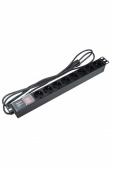 Блок розеток 8-м 10А SHE19-8SH-S-2.5IEC горизонт. шнур 2.5м Hyperline 397035