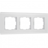 Рамка из стекла на 3 поста Senso белый soft-touch W0033101