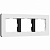 Рамка из поликарбоната на 3 поста Split белый/черный, soft-touch W0033068