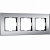 Рамка из стекла на 3 поста Senso серебряный soft-touch W0033106